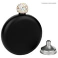 thumbnail image 3 of Koyal Wholesale Matte Black Round Flasks with Rhinestone Lid for Bridesmaid, Bridesmaid Proposal, 1-Pack, 3 of 5