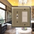 thumbnail image 3 of Amerelle 154TR 1 Toggle 1 Rocker-GFCI Wall Plate  Brushed Brass, 3 of 3