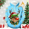 thumbnail image 3 of Fiaer Christmas Hoodies for Men Oversized Loose Fit Hooded Sweatshirts Funny Reindeer Printed Long Sleeve Xmas Tops with Pocket Light Blue XXL, 3 of 3