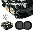 thumbnail image 5 of Makeup Bag Daisy Cosmetic Bag Makeup Pouch Travel Toiletry Bag Organizer Storage Bag for Women Girls, 5 of 7
