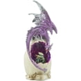 thumbnail image 5 of Ebros 12.5"H Magenta Dragon On Crystal Quartz Geode Egg LED Night Light Statue, 5 of 8