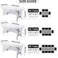 thumbnail image 4 of GFDYREE Spandex Tablecloth 4FT Stretch Table Cover Fitted Rectangular Tables, Universal Stretch Patio Table Cloth for Wedding, Banquet, Party and Event（White, 4FT, 4 of 7