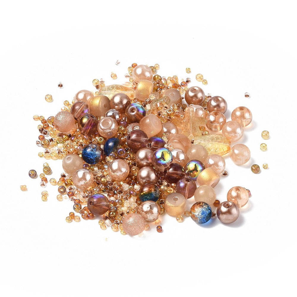 Glass Beads Round & Starfish & Fish & Rondelle Mixed Style Peru 2~14x2~10x1~8.5mm Hole: 0.8~1.5mm