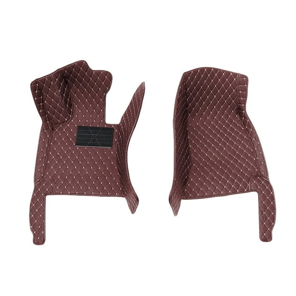 Maidao Automotive Floor Mats for Honda,CR-V,2011-2015 2 Seats Carpet Protection PU Leather Auto Liners All Weather Anti-Slip Coffee 2pc