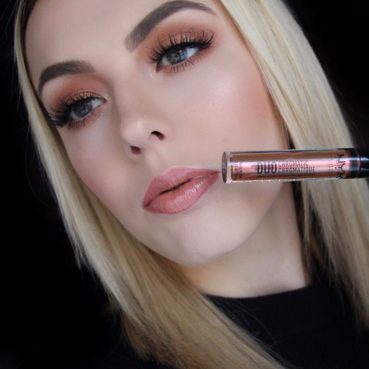 NYX Professional Makeup Duo Chromatic Lip Gloss, Day Club