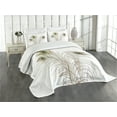 thumbnail image 3 of Ambesonne Peacock Quilted Bedspread Set 3 Pcs, Turquoise Minimalistic, Queen Size, Turquoise Brown, 3 of 5