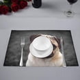 thumbnail image 2 of MKHERT Beautiful Male Pug Puppy Sad Dog Placemats Table Mats for Dining Room Kitchen Table Decoration 12x18 inch,Set of 6, 2 of 4
