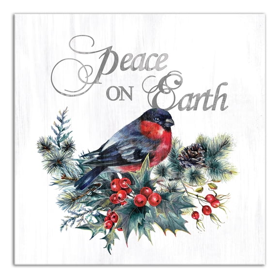 Creative Products Peace On Earth Bird 12 x 12 Canvas Wall Art