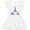AA-White, variant on Inktastic France Eiffel Tower Flag in Text Girls Toddler Dress