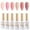 Nude Pink, variant on Gellen Jelly Gel Nail Polish Kit, 6 Transparent Nude Pink Colors Gel Polish Set, Soak Off UV Lamp Cure Nail Polish Kit, Nail Art DIY Manicure Gift for Women