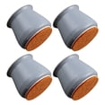thumbnail image 2 of Bewildely Protector de silicona para patas de silla, 4 Uds., cubierta antideslizante para pies de mesa, tapa para patas de muebles de suelo de dura Cubiertas para muebles de jardín Gris Bewildely HA005820-04, 2 of 6