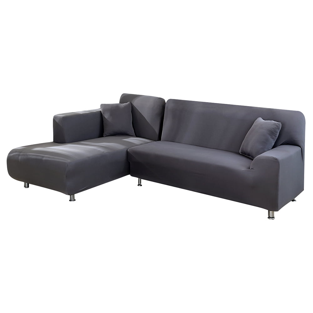 NEW Stretch Pique Five Piece Sectional Slipcover RIGHT  Chaise Black IN PACKAGE 