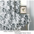 thumbnail image 4 of NICETOWN Blackout Curtains 84 inches Long, Watercolor Foliage pattern Light Blocking Curtains Thermal Insulated Energy Efficient Grommet Drapes for Farmhouse, Grey, 2 Panels, 4 of 8