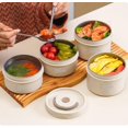 thumbnail image 2 of shiyou-420ml Food Warm Lunch Container, Thermal Cooking Pot Stainless Steel Double Layer Portable Round Shape Thermal Lunch Container for Office,Home,School, 2 of 4