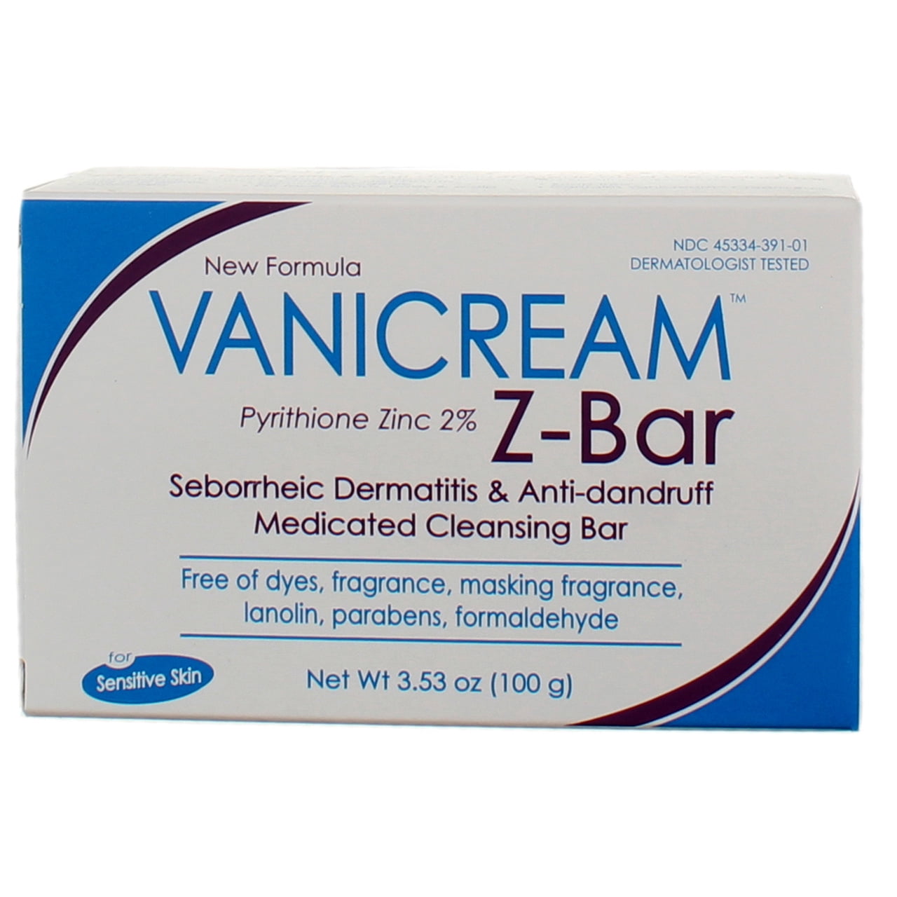 Vanicream Z-Bar Seborrheic Dermatitis & Anti-dandruff 2 % Pyrithione Zinc Medicated Cleansing Bar, 3.53 oz