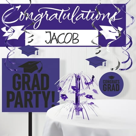 - Purple Graduation School Spirit Decoration Kit
