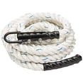 thumbnail image 2 of Crown Sporting Goods White Poly Dac Gym Climbing Rope, Knotless, 8', 2 of 3