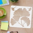 thumbnail image 3 of Ginkgo Leaf Stencil 11.8x11.8 inch Hollow Out Plant Leaves Drawing Stencils Reusable Plastic PET Ginkgo Stencil Template for Painting on Photo Album Walls Canvas Furniture Tiles, 3 of 9