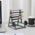 thumbnail image 4 of Desktop Ornament 2 Miniature Gym Accessory Set for Desk with Squat Rack Barbell Hanger and Pen Storage - Motivational Décor for Room, 4 of 6