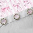 thumbnail image 4 of Erosebridal Pink Striped Bow Curtains Pack of 2 (42x84 Each) for Girls, Stars Love Heart Curtains Blackout for Kids Teens, 4 of 6