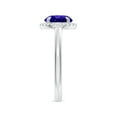 thumbnail image 5 of ANGARA Natural Round 1.8 ct Tanzanite Cathedral Ring with Diamond Halo in 14K White Gold for Women (Size-8mm) | December Birthstone, Anniversary, Jewelry Gift for Women | Natural Tanzanite Ring, 5 of 10