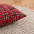 thumbnail image 5 of 4 Pack Christmas Plaid Decorative Throw Pillow Covers Scottish Tartan Cushion Case for Farmhouse Home Holiday Decor Red and Green, 20 x 20 Inches - D, 5 of 5