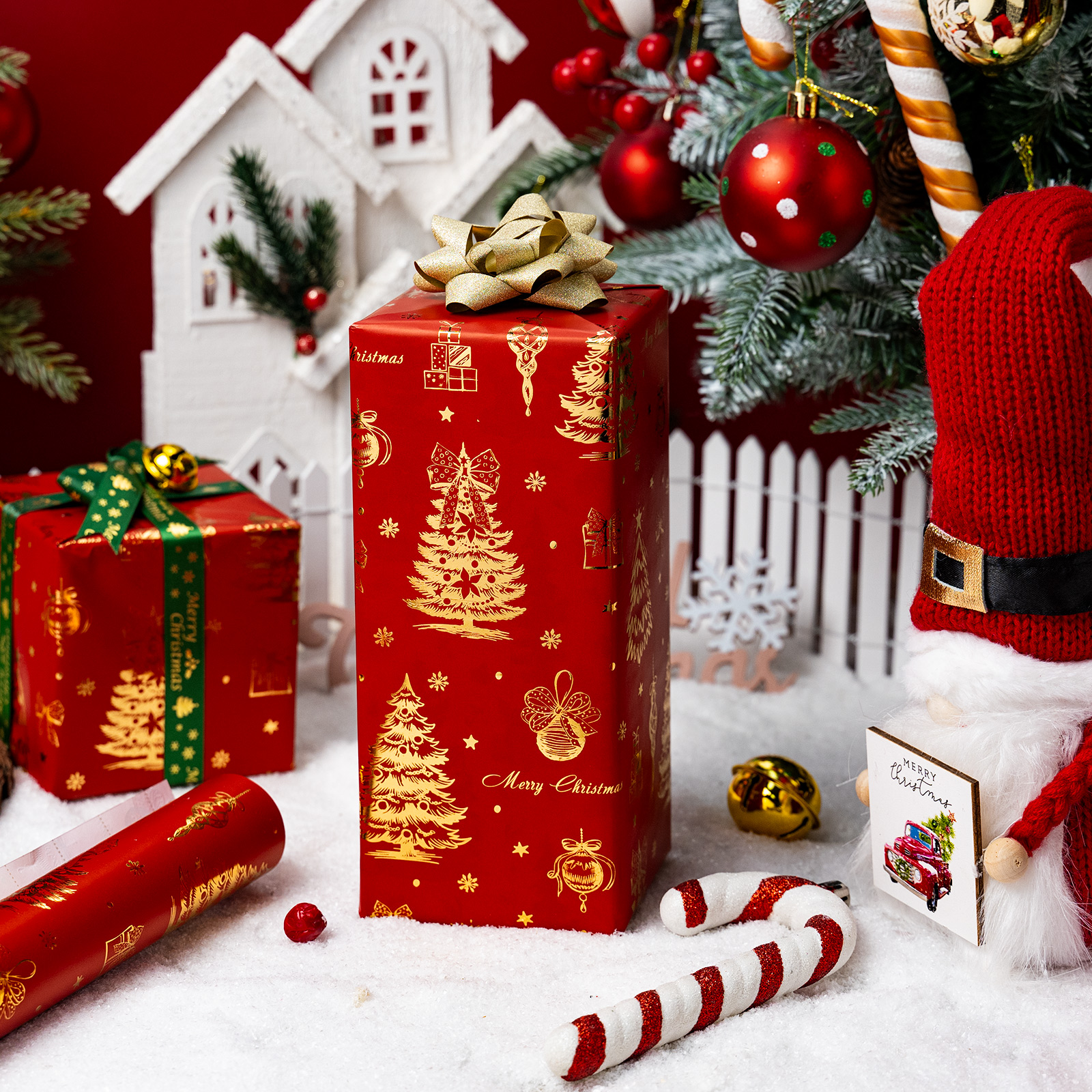 Homeral Christmas Wrapping Paper, 17 Inch x 33 Feet photo 3