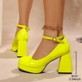thumbnail image 5 of Xfvqtps Womens Mary Jane Block Heel Sandals Ankle Strap Chunky High Heel Comfortable Outdoor Casual Summer Heeled Shoes, 5 of 9