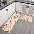 thumbnail image 2 of Pitbull Dog and Flower Floral Kitchen Rugs Sets Of 2,Anti Fatigue Kitchen Mat Rugs Non Slip Washable,Decorative Kitchen Floor Mats for Kitchen,Sink,Laundry,17"x30"+17"x47", 2 of 7