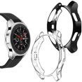 thumbnail image 1 of Compatible Samsung Galaxy Watch 46mm Case 2018 ( for SM-R805 and SM-R800 and Gear S3 Frontier SM-R760 ) , (2 Packs) Soft TPU Smart Shockproof Case Cover Bumper Protector(Black+Clear), 1 of 7