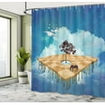 thumbnail image 5 of Ambesonne Abstract Art Shower Curtain, Surreal Landscape, 69"Wx70"L, Multicolor, 5 of 5