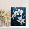 thumbnail image 2 of Qisvanset 12x16 Inch Blue Lily Bible Canvas Wall Art, Flower Market Verse Art Trendy Apartment Home Gift, 2 of 8