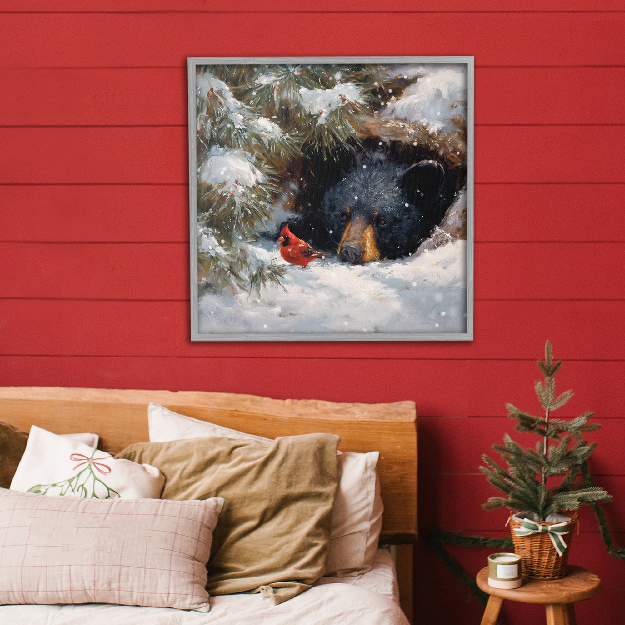 Stupell Industries Warm Watch From The Den Gray Framed Giclee Art, design by Tina LeCour