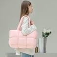 thumbnail image 2 of Bolso de mano Herald Puffer para mujer, grande, acolchado, puffy cloud, rosa, 2 of 8