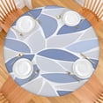 thumbnail image 4 of 44in Round Tablecloth with Elastic Edge, Waterproof Fitted Table Cover for 36-44" Tables, Boho Theme Polyester Reusable Table Cloths Wipe Clean for Picnic, Dining, Outdoor Use and Party Decor, 4 of 7