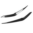 thumbnail image 3 of 1 Pair Front Headlight Eyebrow Smooth Surface UV Resistant Rounded Corners Fit for X5 G05 X6 G06 Carbon Fiber Style, 3 of 14