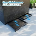 thumbnail image 5 of 62 Gallon Outdoor Double Trash Can, Waterproof Trash Can Cabinet for Outside, Resin Garbage Bin with Lid and Drip Tray for Easy Cleaning for Patios, Kitchens（Black）, 5 of 7