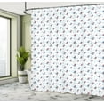 thumbnail image 5 of Ambesonne Ski Pattern Shower Curtain, Winter Snowboarders, 69"Wx84"L, Blue Vermilion White, 5 of 5