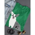 thumbnail image 3 of Monochrome Corgi Watercolor T-Shirt Women -Image by Shutterstock, Female Small, 3 of 4