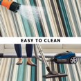 thumbnail image 4 of Teal Blue Striped Outdoor Rug 4x6 Ft, Non Slip Washable Area Rug, Farmhouse Stripes Modern Abstract Art Patio Rugs Carpet Runner, Large Floor Mat for Indoor/Outdoor Deck Porch Camping, 4 of 8