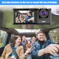 thumbnail image 4 of Soumake 1 Set Car Video Recorder 3 Lenses Night Vision with Power Cable 150mAh USB2.0 DVR ABS Car Dash Cam Front Rear Video Recorder Car Supply, 4 of 8