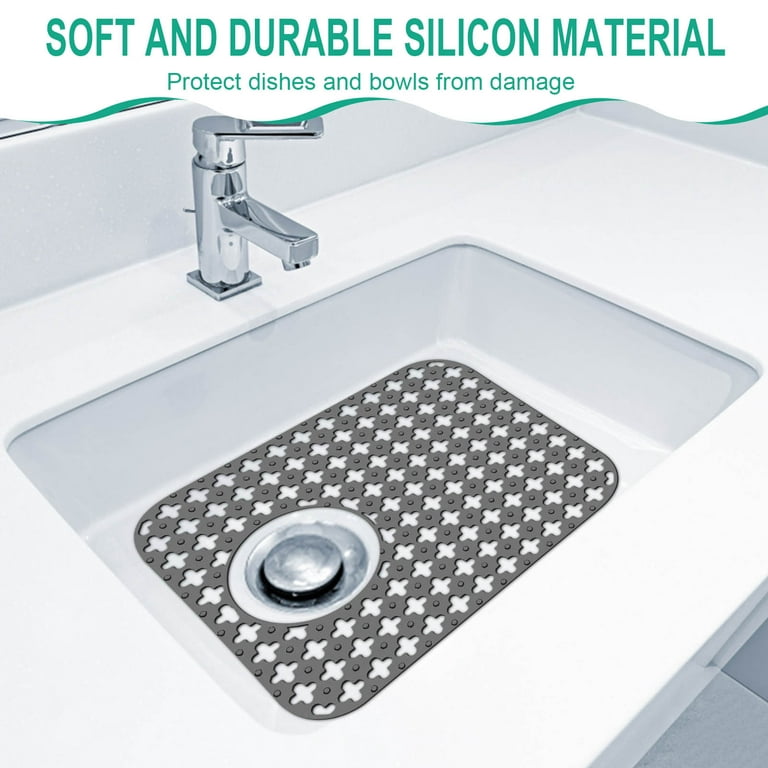 6 Pack Kitchen Sink Drain Mat Non-Slip Pad Protector Rubber
