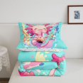 thumbnail image 5 of Manfei Cute Adorable Axolotl Twin Comforter Sets,Kawaii Animals Pattern Bedding Set,Colorful Stars Reversible,2-Piece,1 Comforter and 1 Pillowcase, 5 of 7