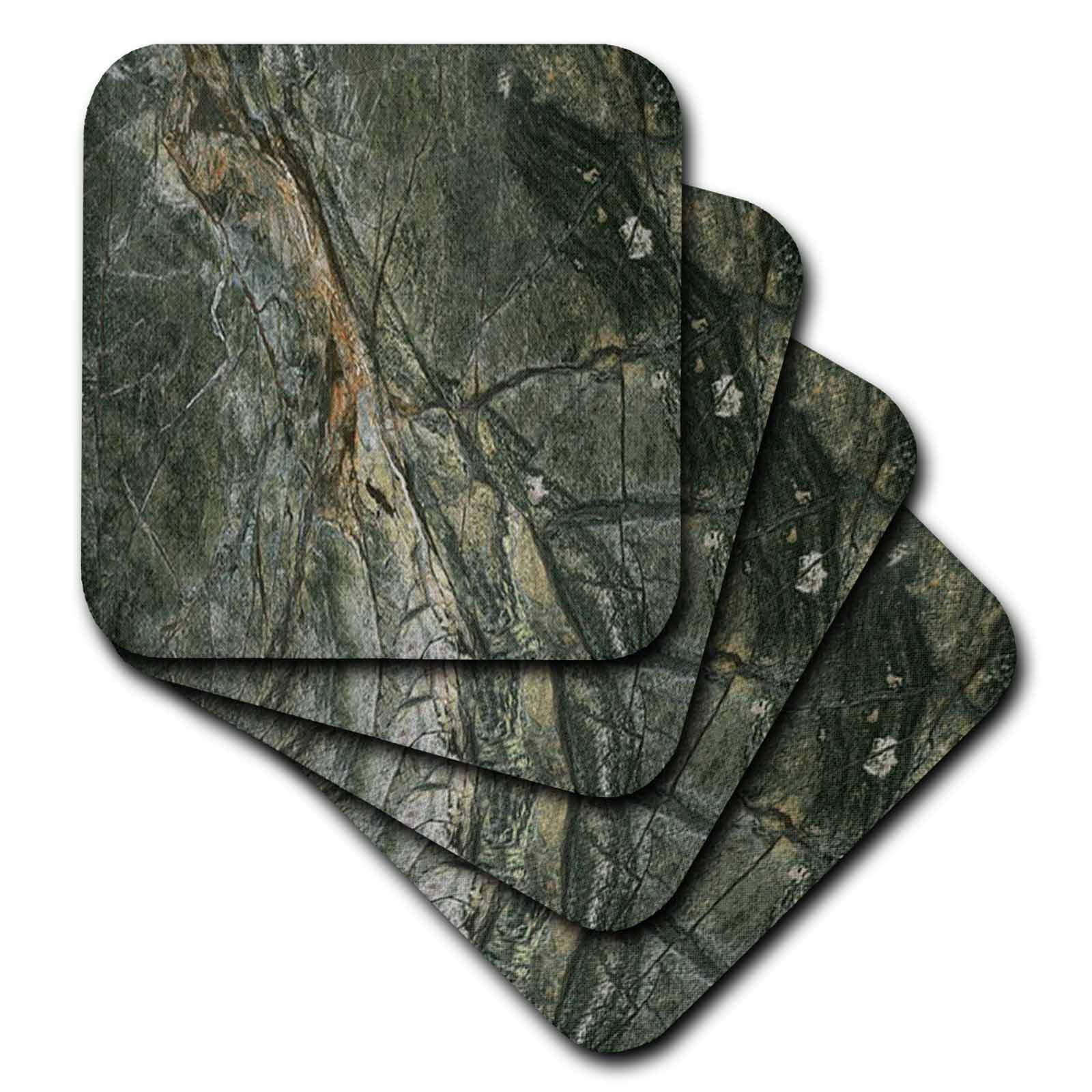 Rainforest green marble print set of 8 Coasters Soft cst1121342