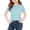 Light Blue, variant on Girls Short Sleeve Shirt, Solid Color Collared Casual Top with Button Closure, Classic and Comfortable for School, Daily Wear, and Play, Soft Fabric for Easy Movement and All-Day Comfort - Beige