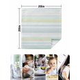 thumbnail image 5 of Hokiten Kitchen Dinner Napkins Set of 6 Aqua Yellow Stripe Cloth Napkins Reusable Washable Table Napkins for Weddings Cocktail Parties Holiday Table Decor 20x20 Inch, 5 of 8