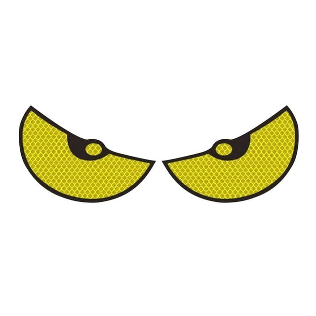 Abbracc Big Eyes Car Sticker Cute Motorcycle Sticker for Bike Air Conditioner Window yellow