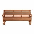 thumbnail image 3 of Amish Heavy Duty 800 Lb Roll Back Pressure Treated Porch Glider (6 Foot, Oak Stain), 3 of 10
