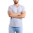 thumbnail image 5 of X RAY JEANS Mens Basic V-Neck Short Sleeve T-Shirt, Cloud Grey, L, 5 of 6