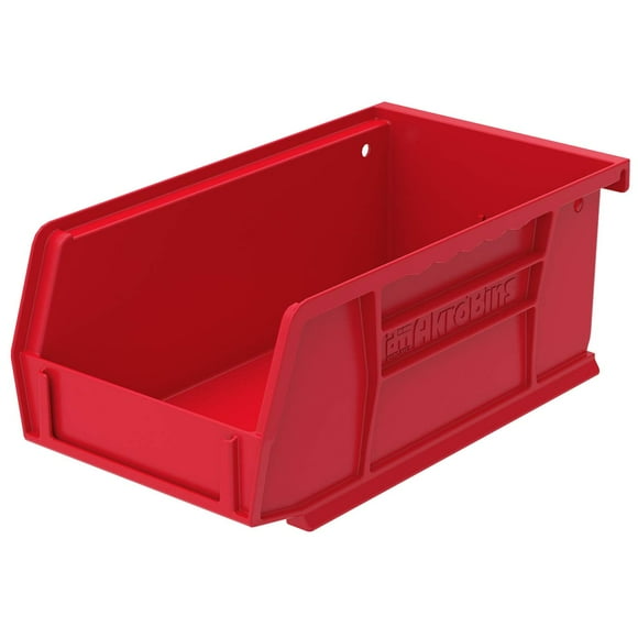 Contenedores de almacenamiento de plástico Akro-Mils 30220 Akrobins, paquete de 24 unidades, rojos